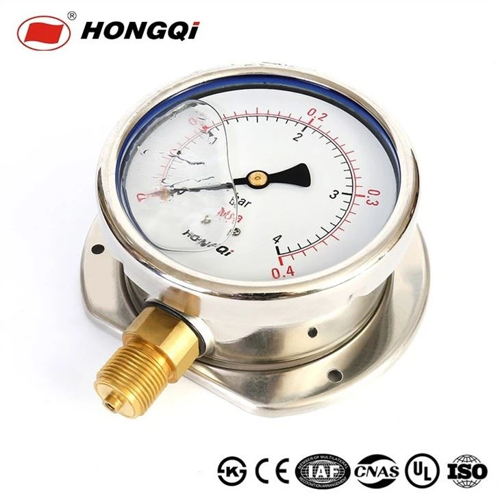 60mm Liquid Filled Lower Mount Brass ConnectionPressure Gauge